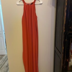 White House Black Market Sleeveless burnt orange Maxi Dress